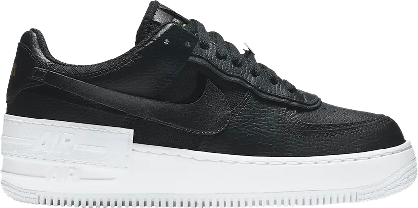  Nike Wmns Air Force 1 Shadow &#039;Black Metallic Gold&#039;