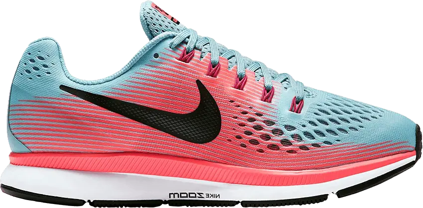  Nike Air Zoom Pegasus 34 Mica Blue Racer Pink (Women&#039;s)