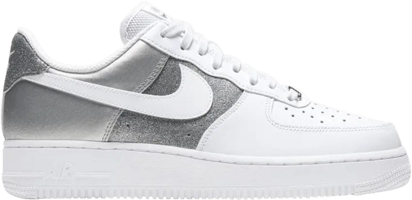  Nike Air Force 1 Low 07 White Metallic Silver (Women&#039;s)