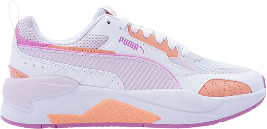  Puma X-Ray 2 Square &#039;White Lavender Peach Pink&#039;