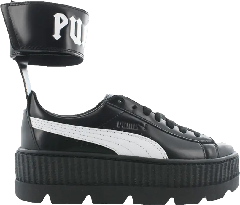  Puma Ankle Strap Rihanna Fenty Black White (Women&#039;s)
