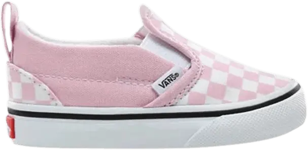  Vans Slip-On Velcro Toddler &#039;Powder Pink Checkerboard&#039;
