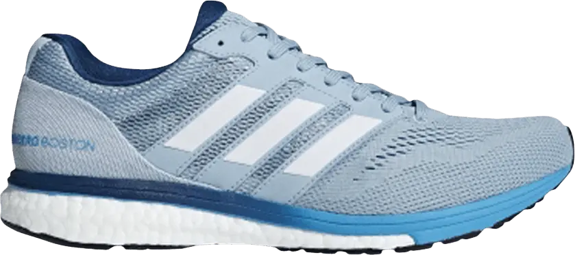  Adidas Adizero Boston 7 &#039;Grey Shock Cyan&#039;
