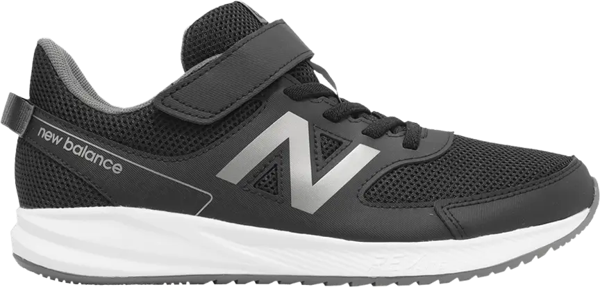  New Balance 570v3 Bungee Lace Kids Wide &#039;Black Castlerock&#039;