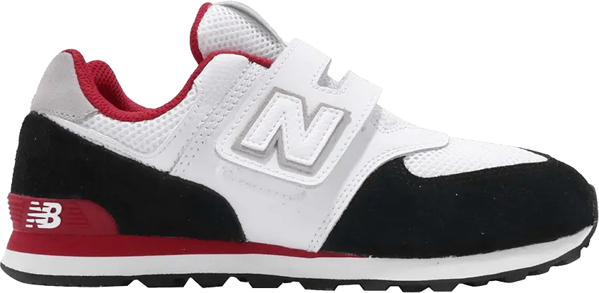  New Balance 574 Kids Wide &#039;White Black Red&#039;