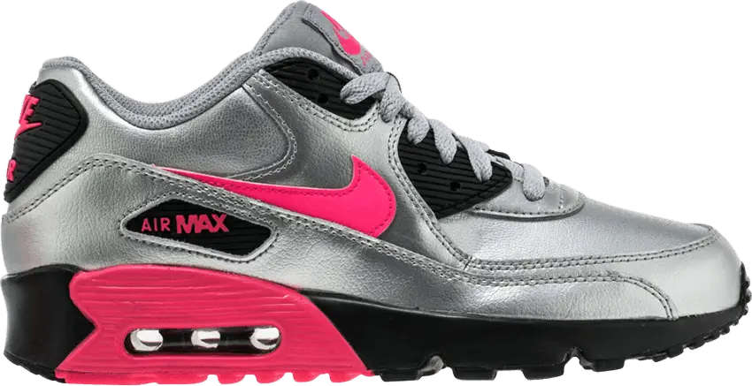  Nike Air Max 90 LTR GS &#039;Metallic Silver Pink&#039;