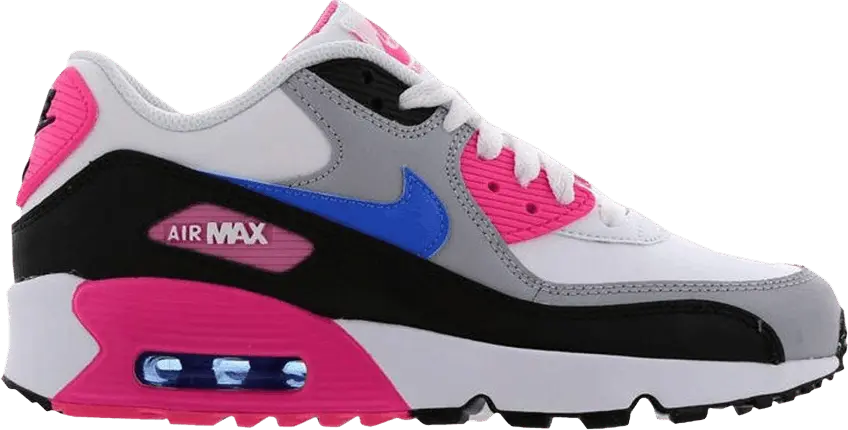  Nike Air Max 90 Leather GS &#039;White Photo Blue Pink&#039;