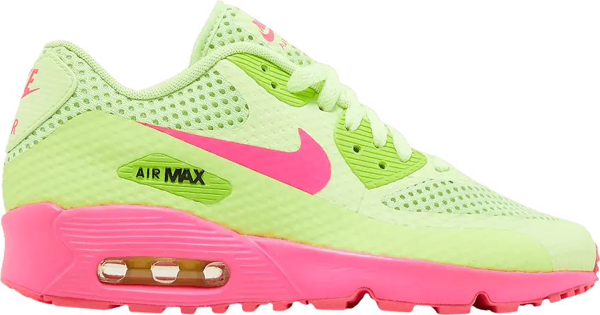  Nike Air Max 90 Breathe GS &#039;Ghost Green Pink Blast&#039;
