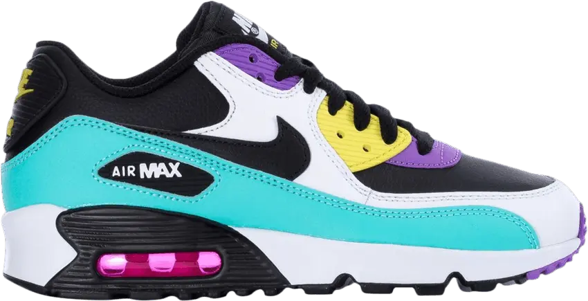  Nike Air Max 90 Leather GS &#039;Black Clear Jade&#039;