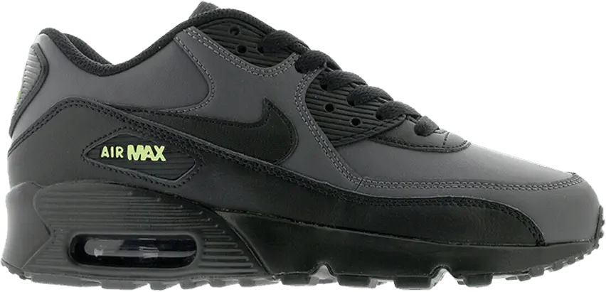  Nike Air Max 90 Leather GS &#039;Dark Grey Black&#039;