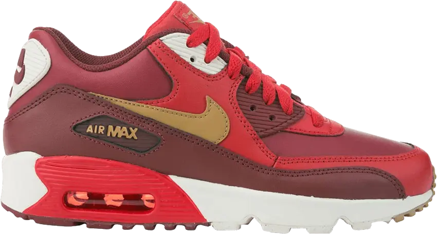  Nike Air Max 90 Leather GS &#039;Red Gold&#039;
