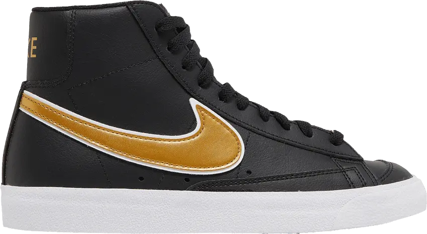  Nike Blazer Mid 77 Essential Black Metallic Gold (Women&#039;s)