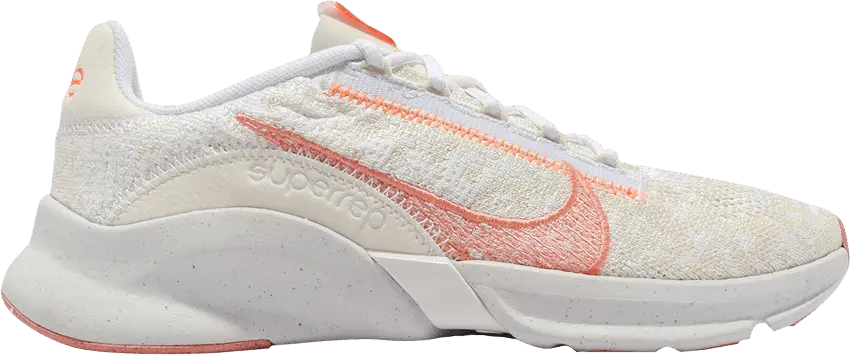 Nike Wmns SuperRep Go 3 Flyknit Next Nature &#039;Light Cream Crimson Bliss&#039;