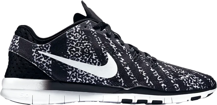  Nike Wmns Free 5.0 TR Fit 5 Print &#039;Black White Leopard&#039;