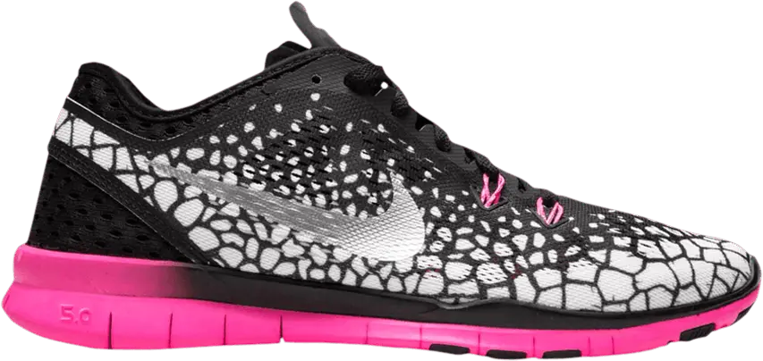  Nike Wmns Free 5.0 TR Fit 5 Print &#039;Black Pink&#039;