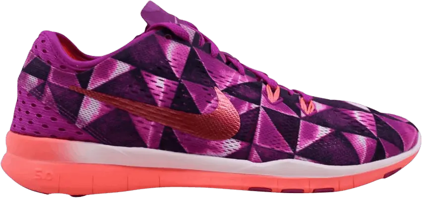  Nike Free 5.0 TR FIT 5 PRT Fuchsia Flash/Hot Lava-Fuchsia Glow-White (W)