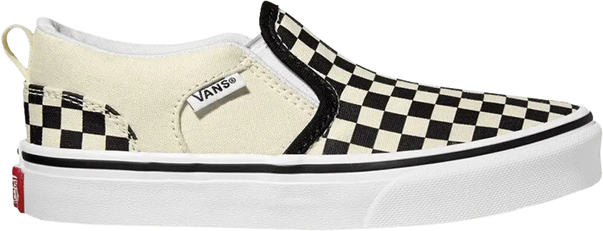  Vans Asher Kids &#039;Checkerboard&#039;
