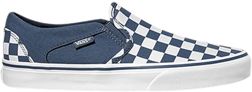  Vans Wmns Asher &#039;Checkerboard - Vintage Blue&#039;