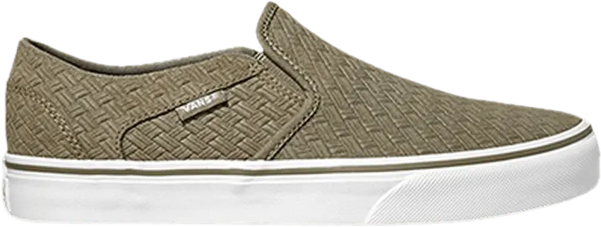  Vans Wmns Asher &#039;Suede Weave - Dusky Green&#039;