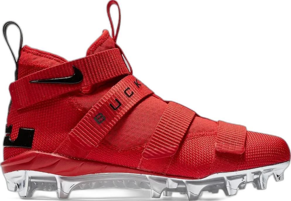  Nike LeBron Zoom Soldier 11 Cleat Ohio State PE