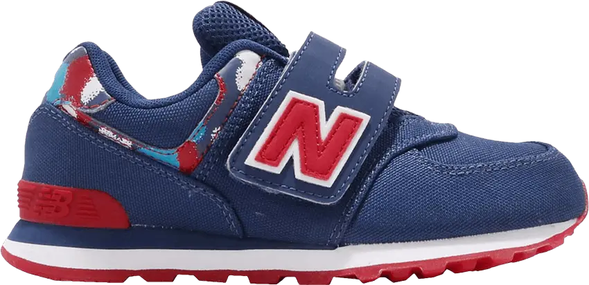  New Balance 574 Wide Little Kids &#039;Blue Red&#039;