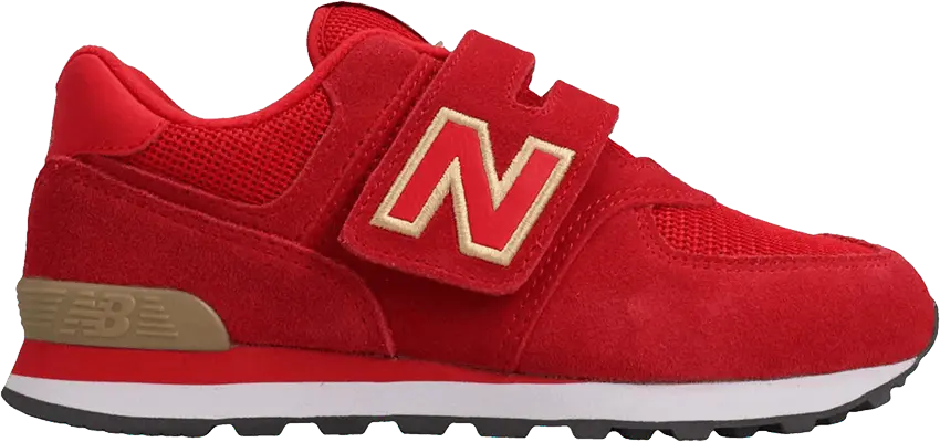  New Balance 574 Wide Kids &#039;Red&#039;