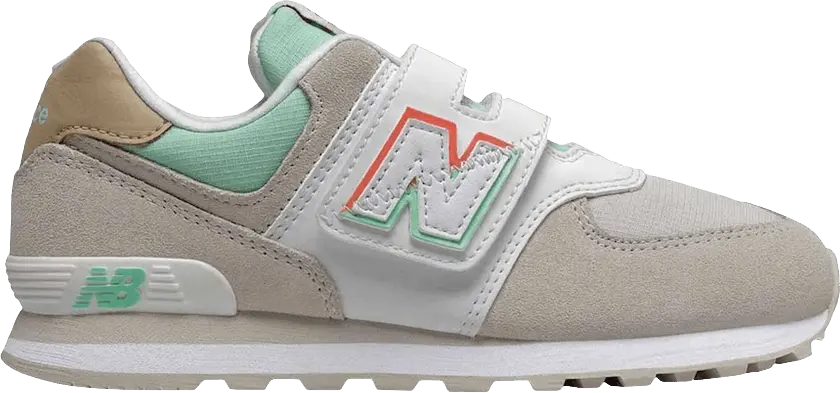  New Balance 574 Kids Wide &#039;Beige Mint Green&#039;