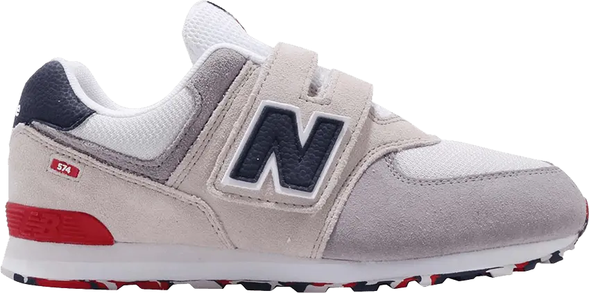  New Balance 574 Wide Little Kids &#039;Grey Navy&#039;