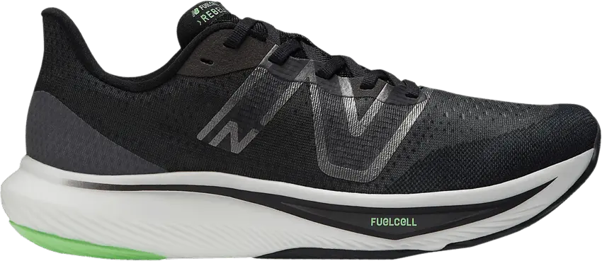  New Balance FuelCell Rebel v3 2E Wide &#039;Black Vibrant Spring&#039;