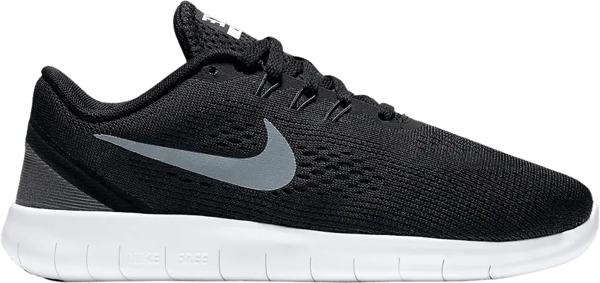  Nike Free RN GS &#039;Black Silver&#039;