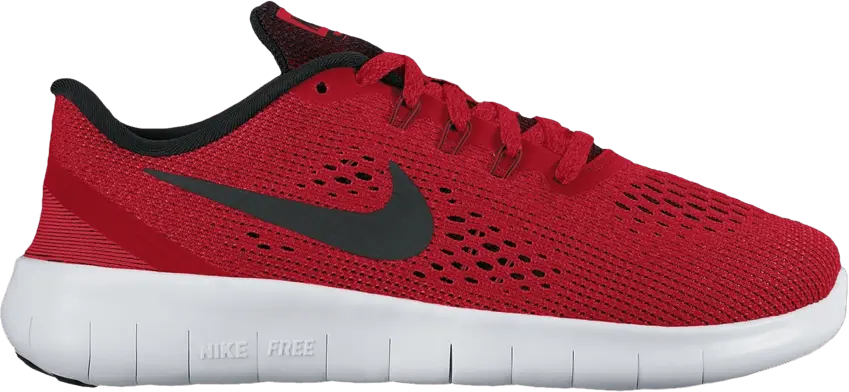  Nike Free RN GS &#039;University Red Black&#039;