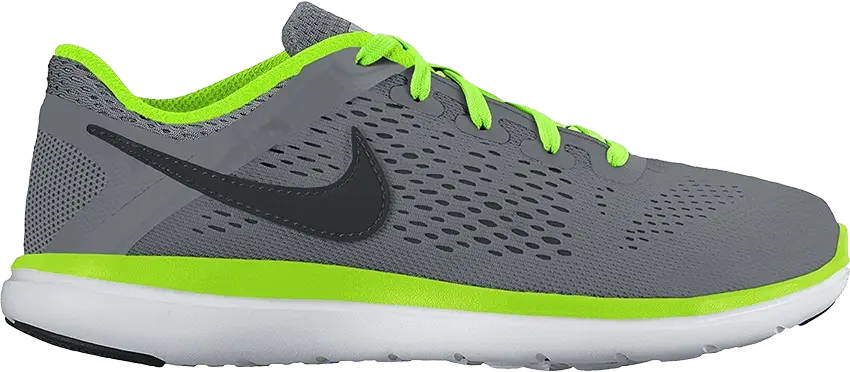  Nike Flex 2016 RN GS &#039;Grey Electric Green&#039;