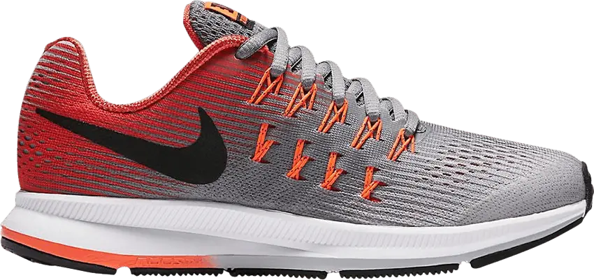  Nike Zoom Pegasus 33 GS &#039;Wolf Grey Red&#039;