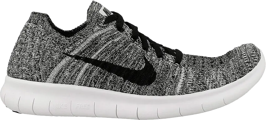  Nike Free RN Flyknit GS &#039;White Black&#039;