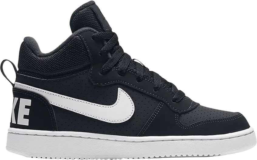  Nike Court Borough Mid GS &#039;Black&#039;