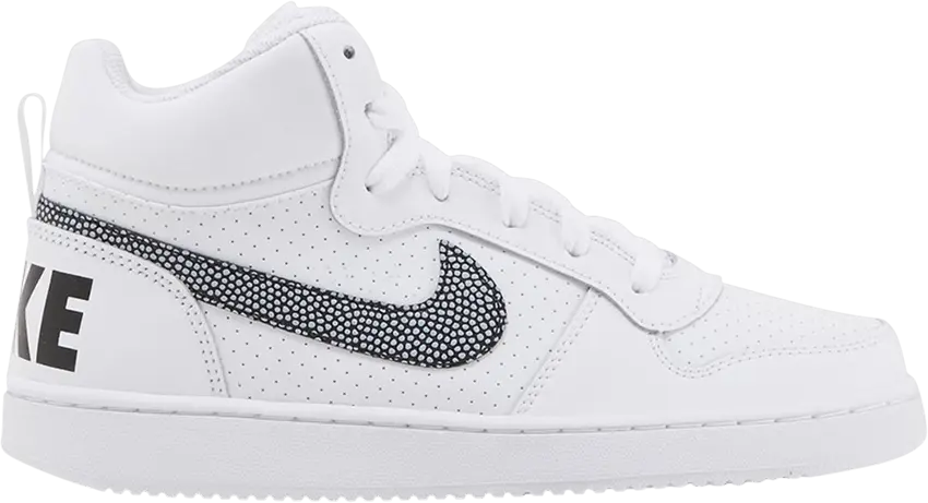  Nike Court Borough Mid GS &#039;White Black&#039;