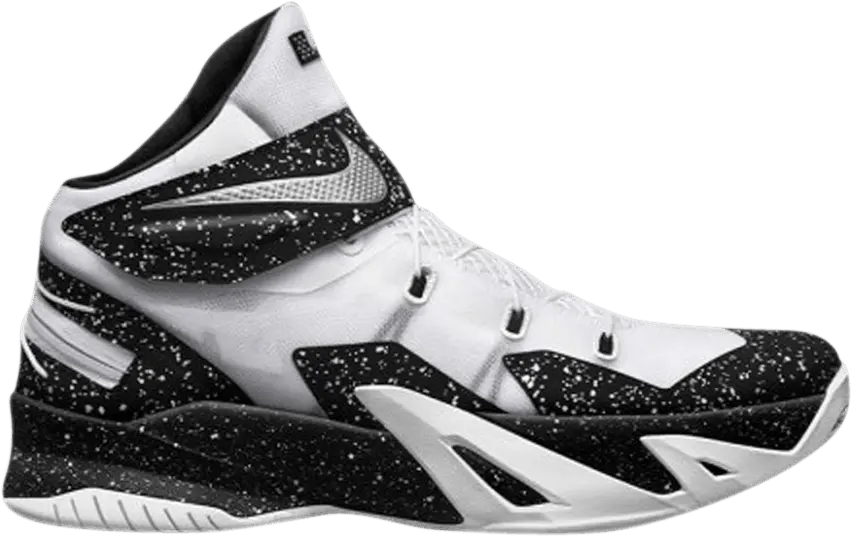  Nike LeBron Zoom Soldier 8 FlyEase GS &#039;White Black&#039;