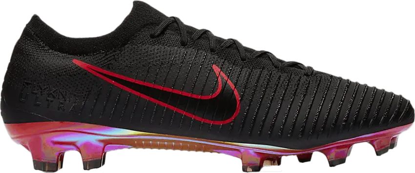  Nike Mercurial Vapor Flyknit Ultra FG Black Red