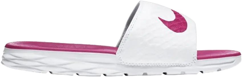  Nike Wmns Benassi Solarsoft Slide 2 &#039;White Fireberry&#039;