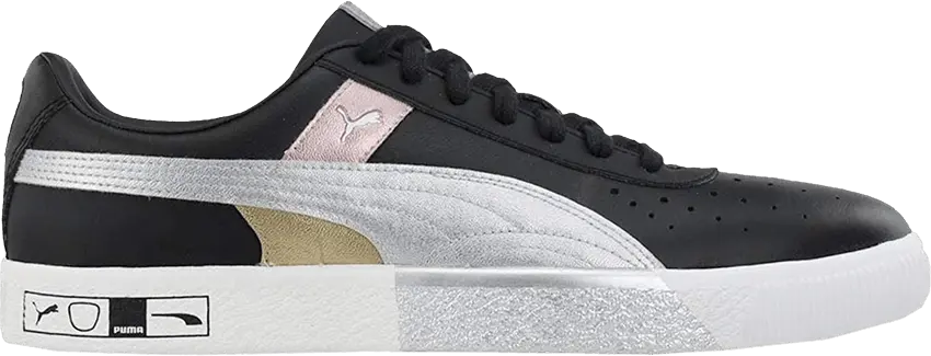  Puma Clyde Hacked Perf Toe Metal &#039;Black Silver&#039;