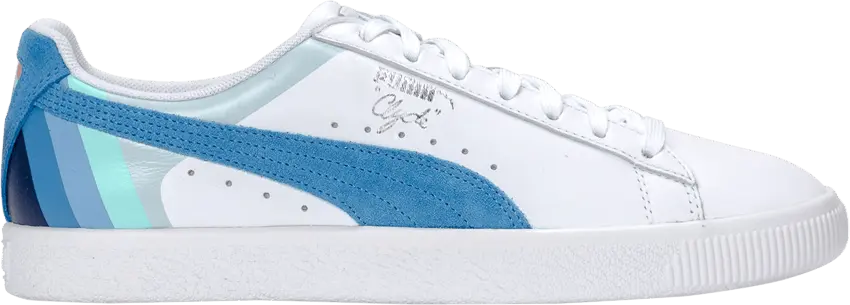  Puma Clyde Pink Dolphin White French Blue