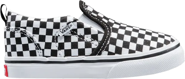  Vans Asher V Toddler &#039;Checkers - Black White&#039;