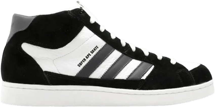  Adidas A Bathing Ape x Super Ape Skate &#039;Black White Grey&#039;