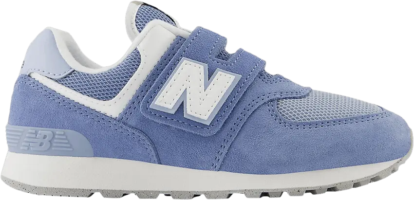  New Balance 574 Hook &amp; Loop Little Kid Wide &#039;Mercury Blue&#039;