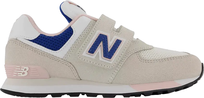  New Balance 574 Hook &amp; Loop Little Kid Wide &#039;Moonbeam Blue Groove&#039;