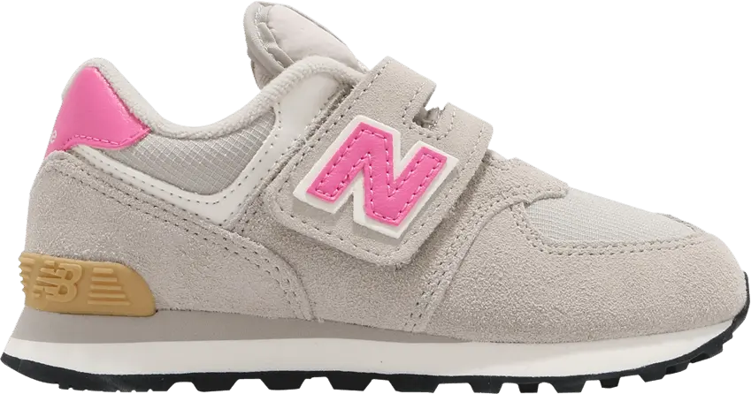  New Balance 574 Little Kid Wide &#039;Timberwolf Lollipop&#039;