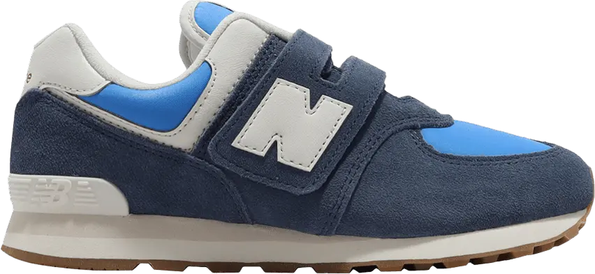  New Balance 574 Hook and Loop Little Kid Wide &#039;Vintage Indigo&#039;