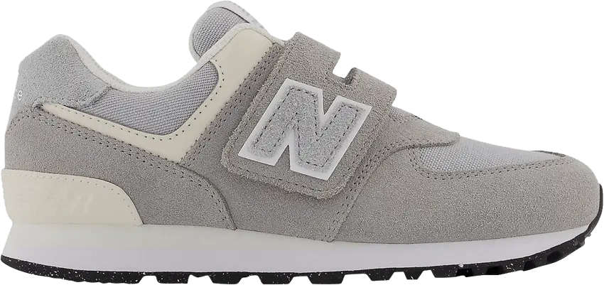  New Balance 574 Hook &amp; Loop Little Kid &#039;Team Away Grey&#039;