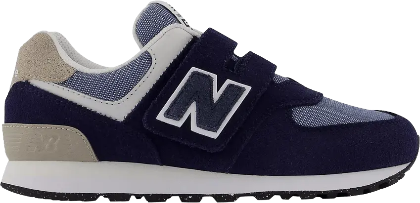  New Balance 574 Hook &amp; Loop Little Kid Wide &#039;Pigment&#039;