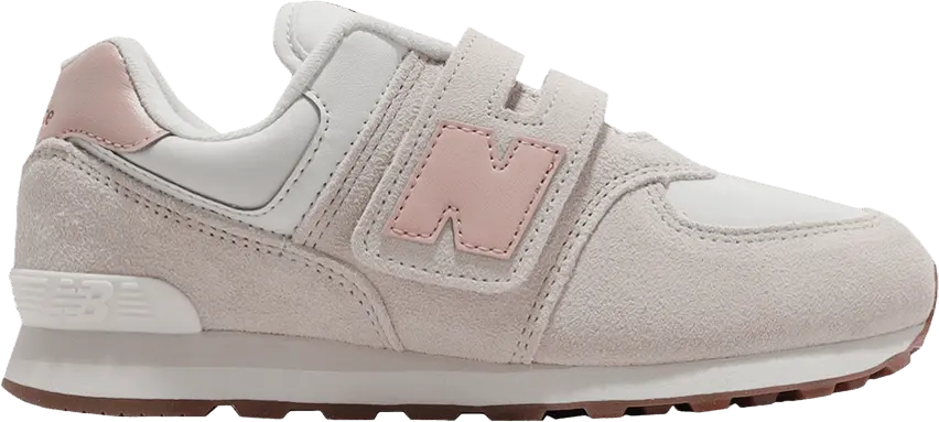  New Balance 574 Hook and Loop Little Kid Wide &#039;Moonbeam Pink Sand&#039;